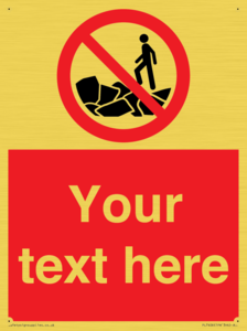 Custom No climbing on rocks